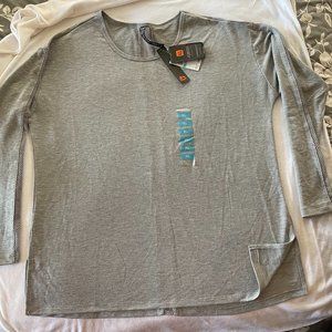 RBX Live Life Active Lt. Grey Hthr Long Sleeve  NWT XL